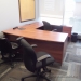 Autumn Maple Bow Front C / U Suite Desk, Client Knee Space